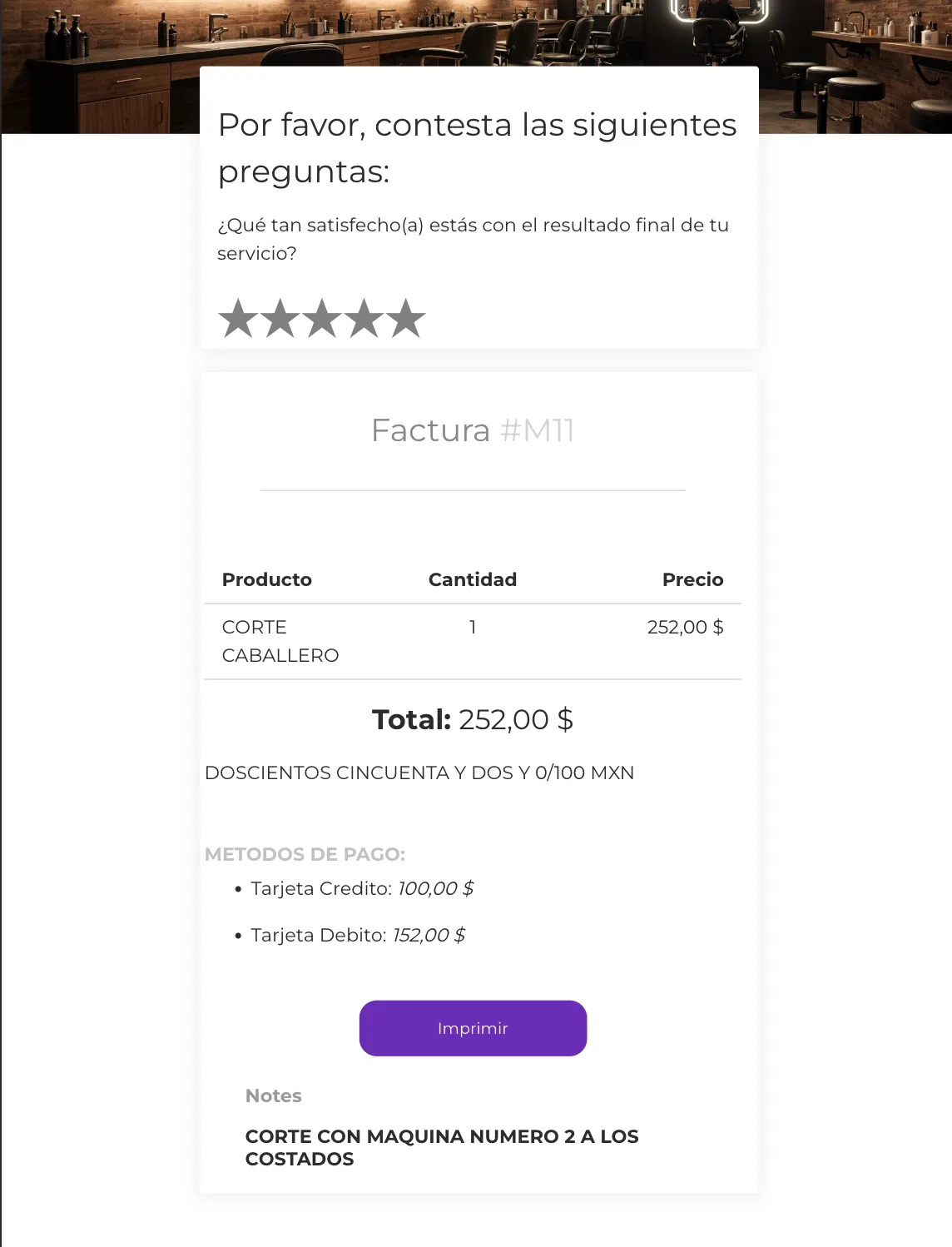 Recibo y Encuesta