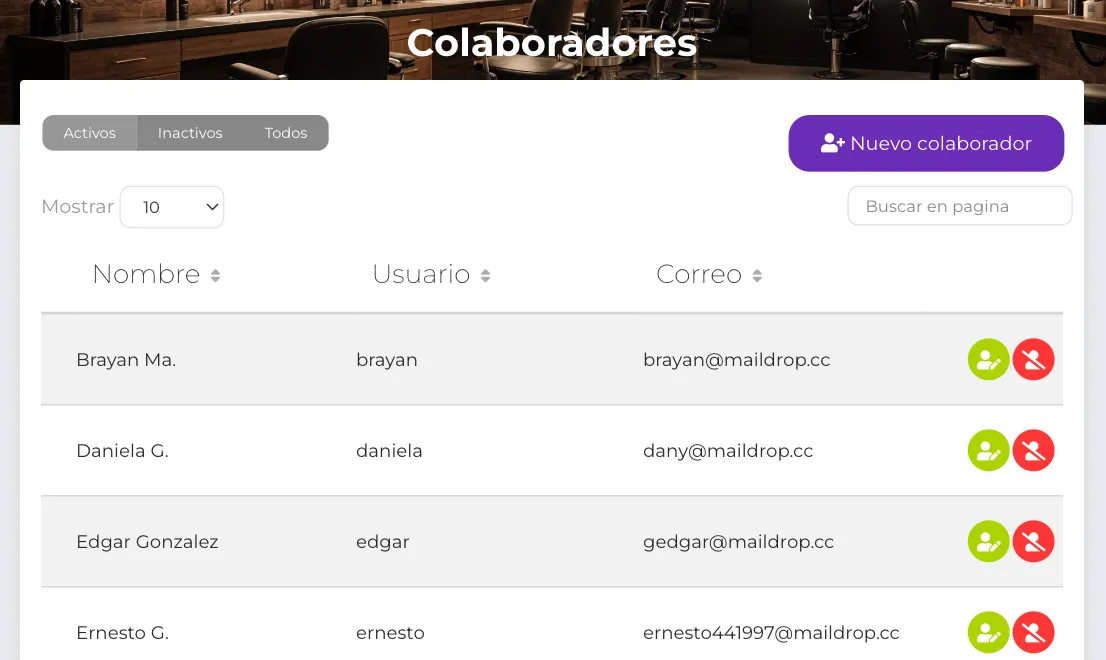Agregar Colaborador
