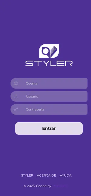 Formulario de login en móvil