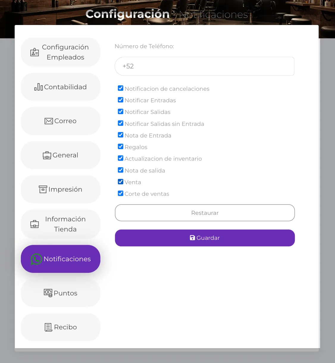 Configuración Whatsapp